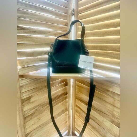 NWT Andrea Cardone Italia Green Leather Women's Bag - Picture 3 of 11